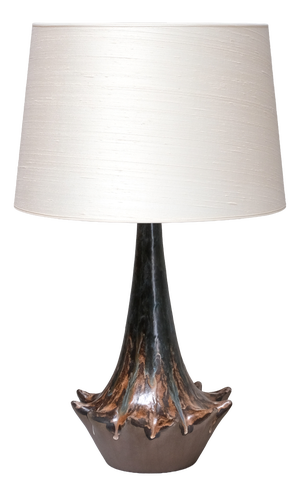 Sculptural Glazed Ceramic Table Lamp from Niels Preben Larsen, Denmark, 1967