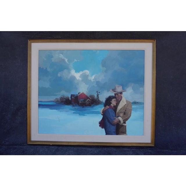 Beautiful Oil On Board A superb piece of Illustration art by one of its master-practitioners, and in its scale as well as...
