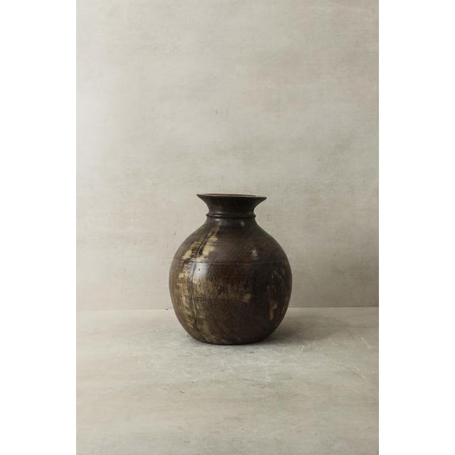 Vintage Teak Vase For Sale - Image 6 of 6