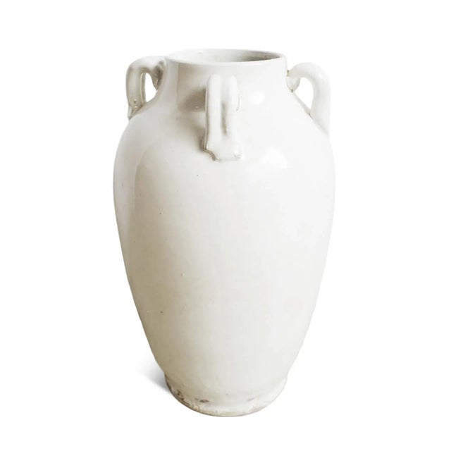 Farmhouse old world style hand thrown white milk ceramic vase. Each slightly unique with handmade qualities, glazing, and...