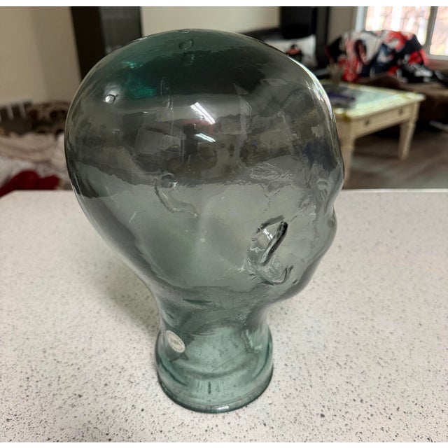 Vidrios San Miguel Recycled Glass Clear Green Mannequin Head Sculpture Spain Handmade in Spain by well-known artist has...