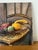 Rustic European 1930s Parisian Impressionist Still Life of Fruit on Chair For Sale - Image 3 of 9