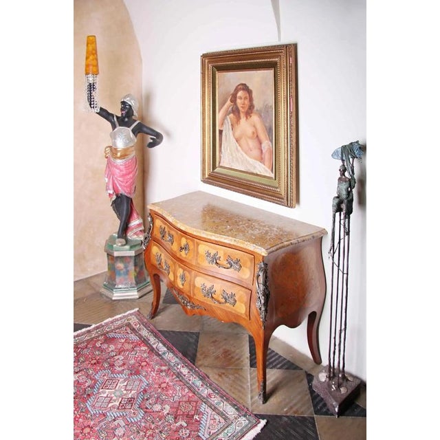 2000 - 2009 Unknown, Female Semi-Nude with Veil, Oil on Canvas, Framed For Sale - Image 5 of 5