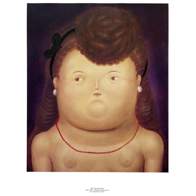 Title: Girl with a bow Artist: Fernando Botero Country: Colombia Medium: Offset, Quadrichromie 51 Marks: Not signed, not...