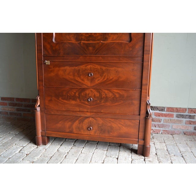 Mahogany One-Door Secretary Cabinet For Sale - Image 4 of 9