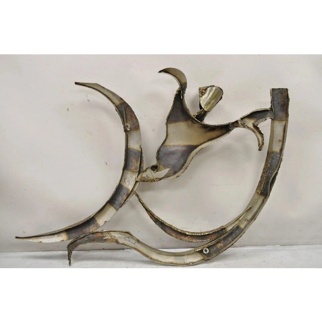 Colbert Collins 1986 Male and Female Dancers Brutalist Wall Sculptures 2 Pc Set For Sale - Image 9 of 12