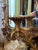 Vintage Rococo Style Gilt Triptych Girandole Mirror With Candle Sconces For Sale - Image 4 of 12