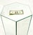 Tall Hexagon Mid-Century Modern Mirrored Pedestal Stand Side Table For Sale - Image 6 of 9
