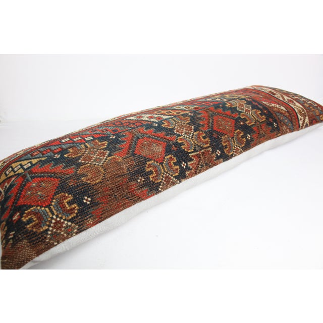 Art Deco Antique Decorative Multi Color Tone Persian Rug Pillow Cushion Cover -16'' X 44'' For Sale - Image 3 of 10