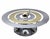 Unique Spage Age wall lamp from the 1970s, circular in shape, made of polished chrome-plated metal and brass. European...