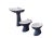 Bathroom sanitaryware set model "gardena" in blue glazed ceramic designed by antonia campi for ceramiche laveno,...