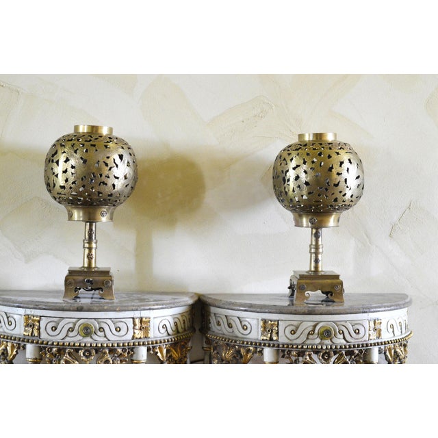 Vintage Brass Table Lamps, 1950s, Set of 2 For Sale - Image 15 of 15