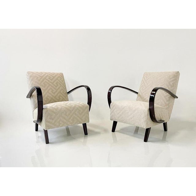 Set of Bentwood Armchairs attributed to Jindrich Halabala, Czech Republic, 1940s For Sale - Image 4 of 6