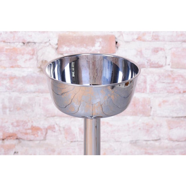 Bauhaus Pedestal in Metal, Czech, 1970s For Sale - Image 4 of 8