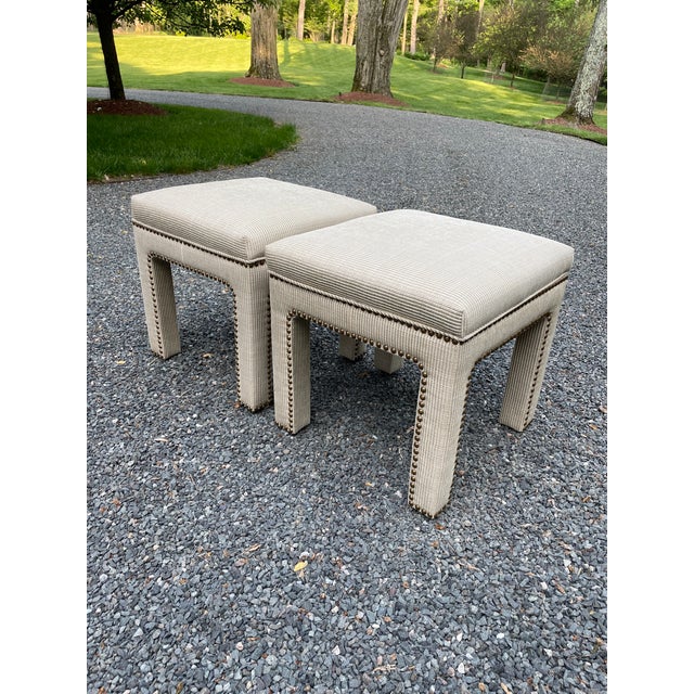 Pair of Upholstered Benches | Chairish