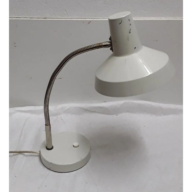 1970s Adjustable Table Lamp with Light Grey Painted Metal Base, 1970s For Sale - Image 5 of 5