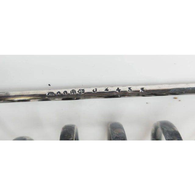 19th Century English Sheffield Silver Plate Toast Rack For Sale - Image 9 of 11