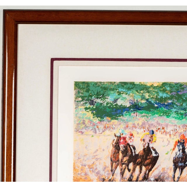 Textile Mark King "Into the Stretch" Serigraph Edition 195/295 - Signed in Pencil. For Sale - Image 7 of 11