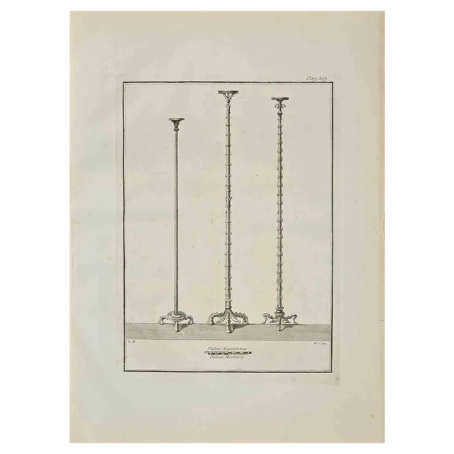 Unknown, Ancient Roman Fresco Herculaneum, Original Etching, 18th Century For Sale