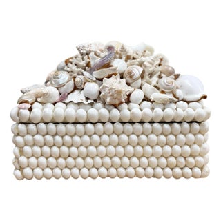 Large Shell Encrusted Lidded Box For Sale