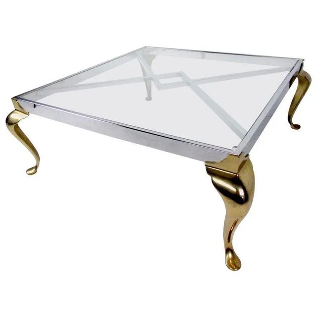 Vintage Modern Chrome and Glass Coffee Table For Sale In New York - Image 6 of 6