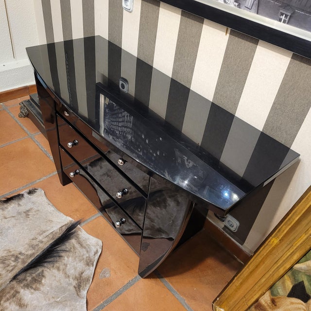 Vintage French Chest of Drawers in Lacquered Wood by David Lange, 1970s For Sale - Image 9 of 18