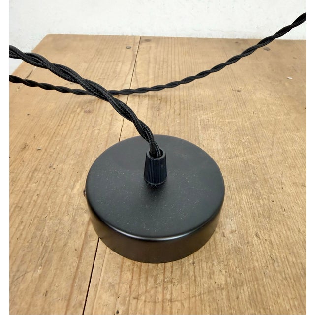 Black Vintage Glass Ceiling Light, 1970s For Sale - Image 8 of 13