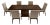 Italian Montevino 7-Piece Extendable Dining Set With 6 Upholstered Chairs For Sale