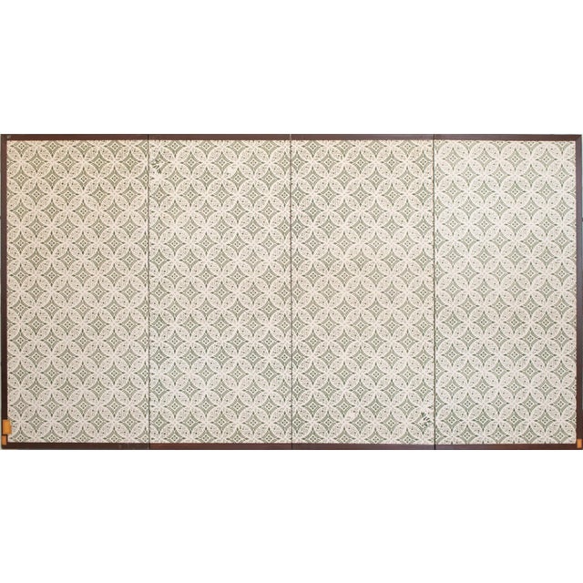 1960s Shōwa Era Japanese Byobu Screen, "Spring Landscape" For Sale - Image 17 of 18