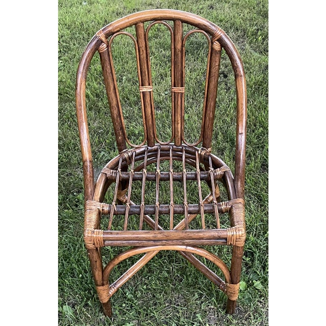 Vintage Bamboo/Rattan Desk and Chair 1960s, Set of 2 For Sale - Image 11 of 15