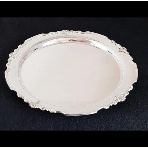 Elizabeth II Sterling Silver Salver by James Dixon & Sons, Sheffield, 1998 For Sale - Image 17 of 18