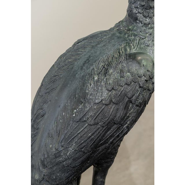Unknown, Large Herons, 1950s, Bronze, Set of 2 For Sale - Image 9 of 10