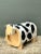 Black Vintage Sculptural Wood Cow Low Stool For Sale - Image 8 of 14