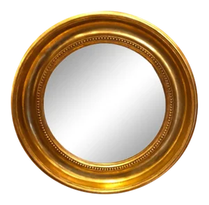 Round Empire Style Gold Mirror by Randy Esada Designs