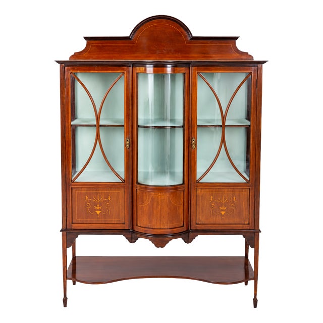 Sheraton Display Cabinet in Mahogany, 1900 For Sale