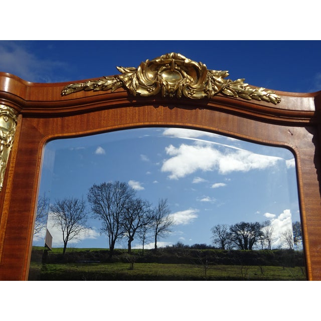 Louis XVI Wardrobe in Marquetry and Bronze, 1920s For Sale - Image 9 of 18