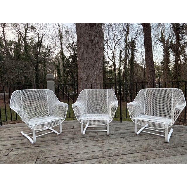 Russell Woodard Mid 20th Century Attributed to Woodard Sculptura Cantilever Loungers - Set of 3 For Sale - Image 4 of 6