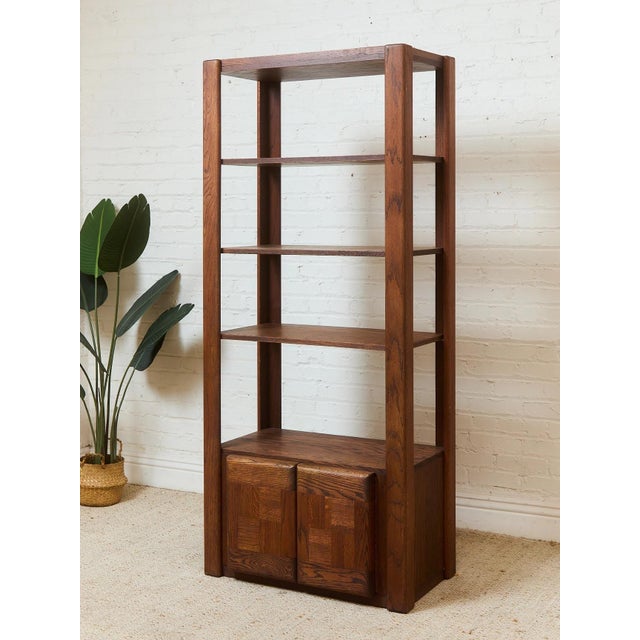 Mid-Century Modern Oak Boho Vintage Shelf For Sale - Image 3 of 9