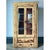 Yellow Vintage Distressed Wood and Glass Cabinet For Sale - Image 8 of 12