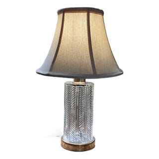 Vintage Waterford Sheila Crystal Table Lamp | 20" Tall | Polished Brass Base For Sale