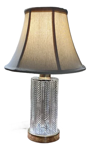 Vintage Waterford Sheila Crystal Table Lamp | 20" Tall | Polished Brass Base