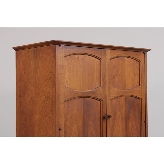 Lane Walnut Mid Century Modern Gentlemens Chest Armoire For Sale - Image 10 of 18
