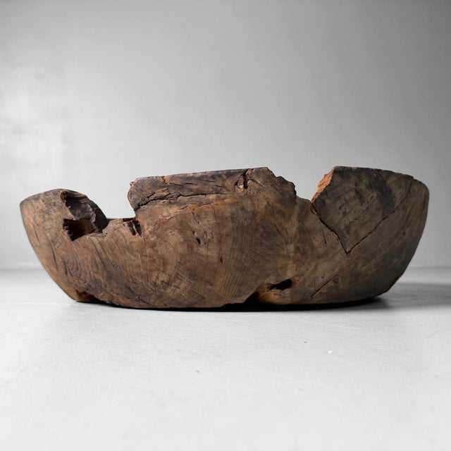 Wood Vintage Japanese Wooden Dough Bowl, 1920s For Sale - Image 7 of 15