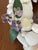 Shabby Chic Lovely Purple Violet Flowers Sea Shell Frame Wreath For Sale - Image 3 of 6