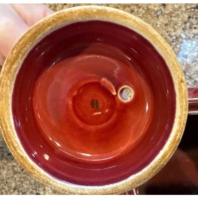 Art Deco Vintage Sudlow's Teapot Burslem Burgundy With Gold Trim Large Fabulous For Sale - Image 3 of 6