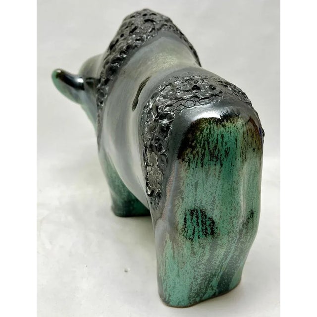 Ceramic Buffalo Figurine by Otto Gerharz for Otto Keramik For Sale - Image 7 of 12