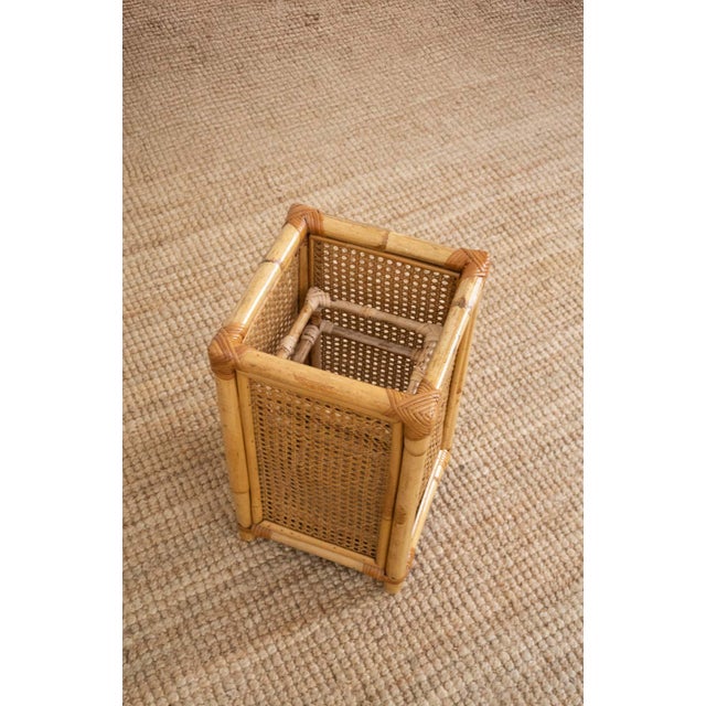 Bamboo and Rattan Umbrella Stand by Franco Albini, 1960s For Sale - Image 3 of 7