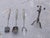 1950's Vintage Cast Iron Fireplace Tools Stand Set 4 Piece Seymour Style For Sale - Image 4 of 6