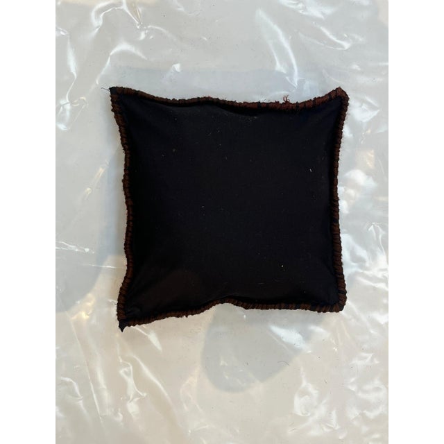 Pillow made with genuine hand made antique Persian Lavar Kerman fragment- Poly fill with fabric backing , sewn closure.