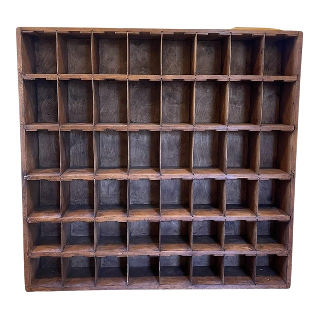 Mid 20th Century Crown Sorting Cabinet/Cubby | Chairish